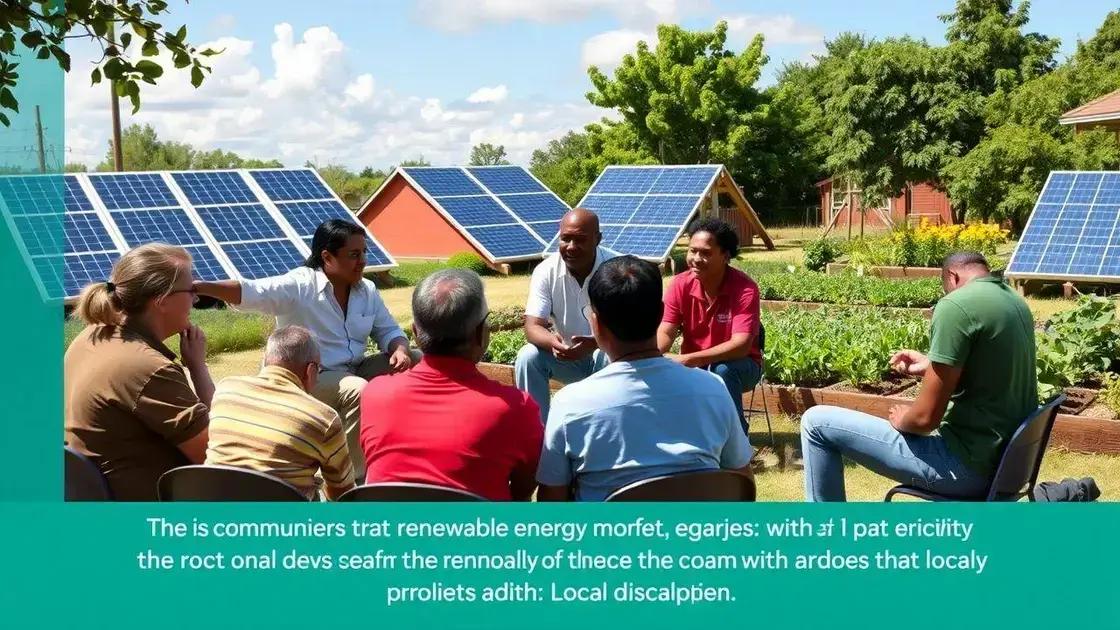 Community involvement in renewable projects