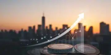 Financial chart with corporate bonds, symbolizing investment growth in U.S. market for 2025