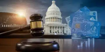 Gavel on legislative desk with US Capitol, symbolizing new Social Security legislation