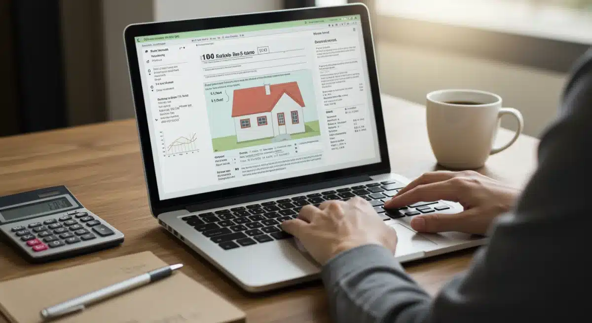 Person analyzing tax forms for real estate capital gains