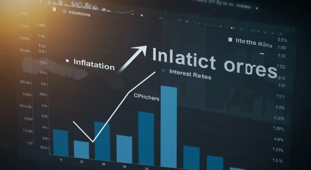 Economic indicators chart showing inflation and interest rates, reflecting monetary policy effects.