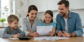 Child Tax Credit 2025: Expanded Benefits Up to $3,600 Per Child Optimistic family reviewing Child Tax Credit documents
