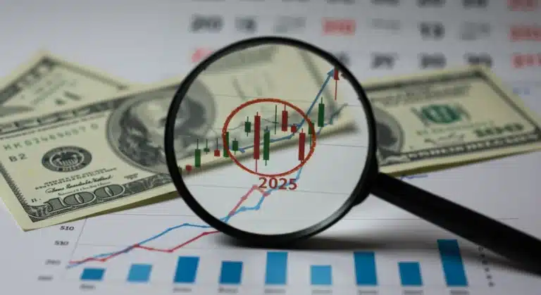 Financial charts showing inflation trends and economic projections for 2025 financial planning