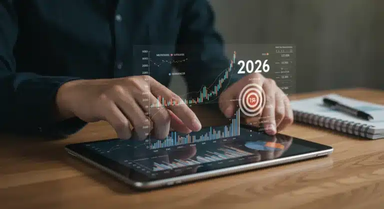 Investor analyzing 2026 investment portfolio rebalancing for 15 percent growth