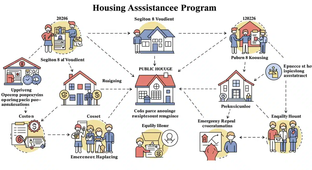 Infographic detailing the diverse range of housing assistance programs and their application processes for 2026.