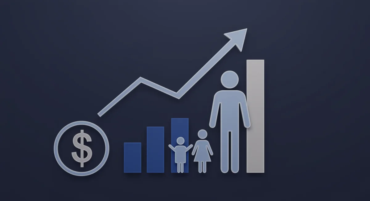 Graph showing potential increase in child tax credit benefits