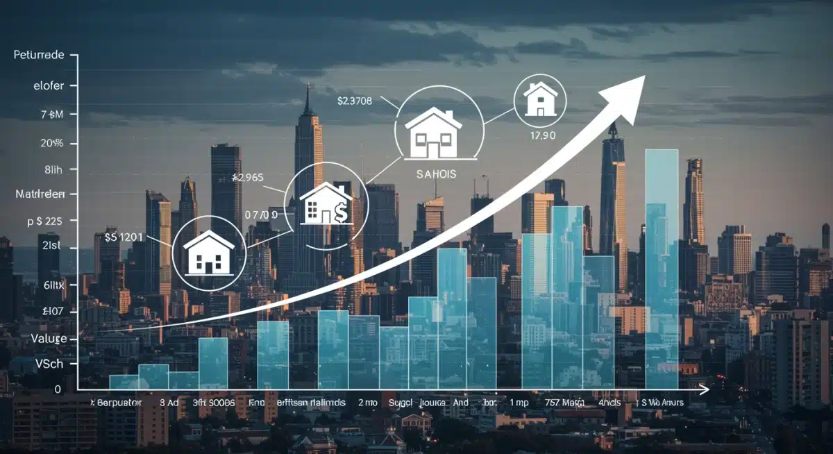 Financial growth chart showing 7% rental return potential in US real estate markets