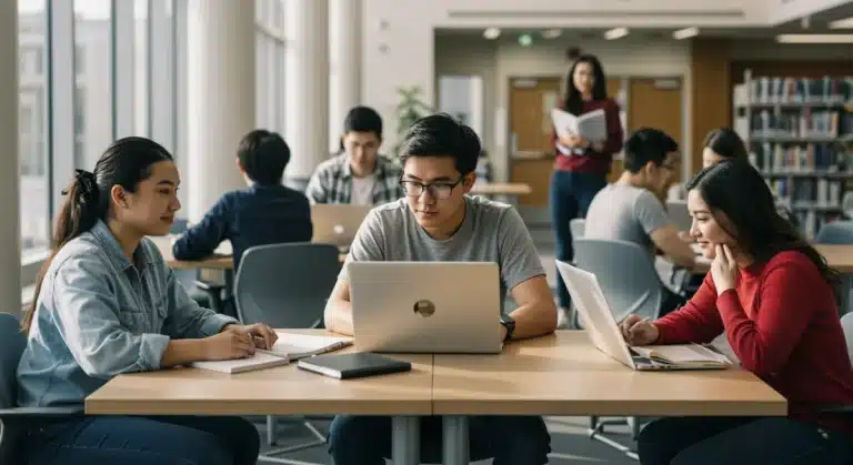 Students researching financial aid options for 2026 Pell Grants