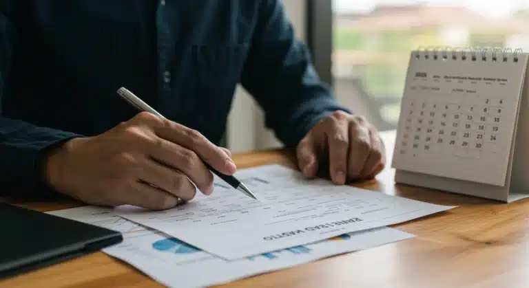 Strategic financial planning for 2026 tax changes, high-income earners reviewing documents.