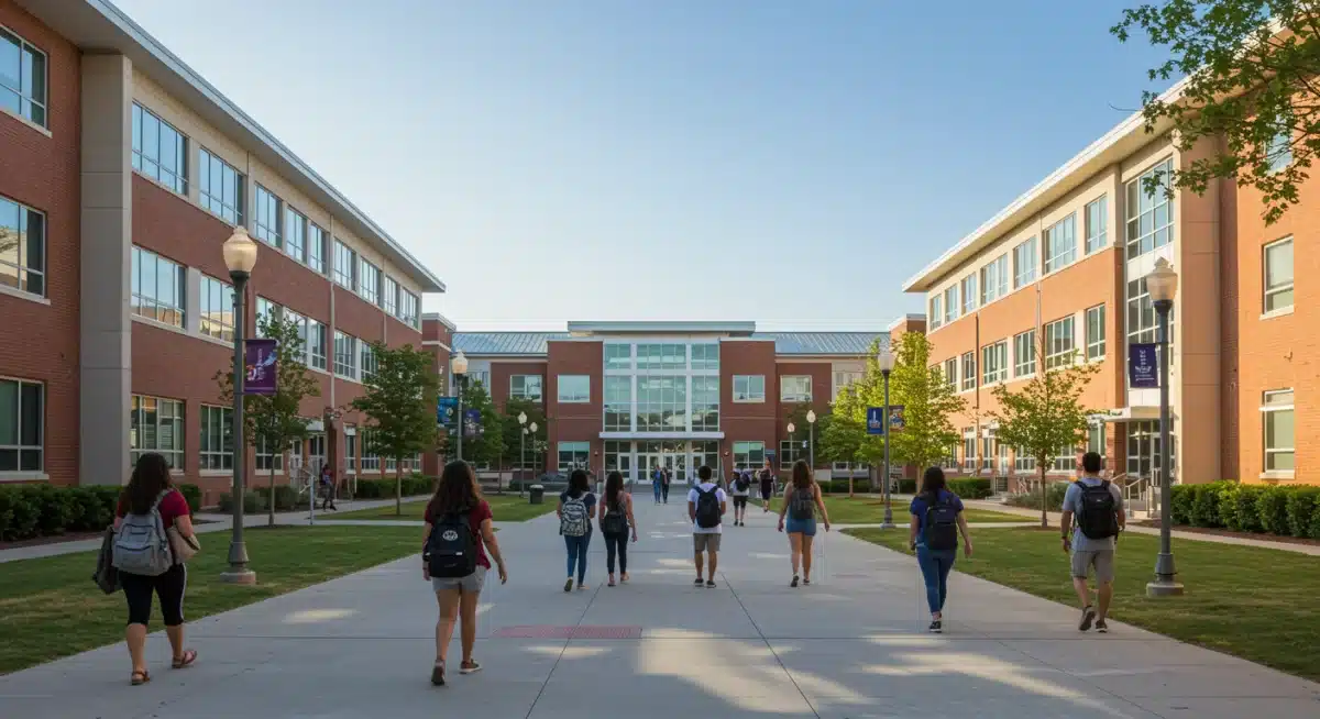 College campus scene symbolizing future educational opportunities
