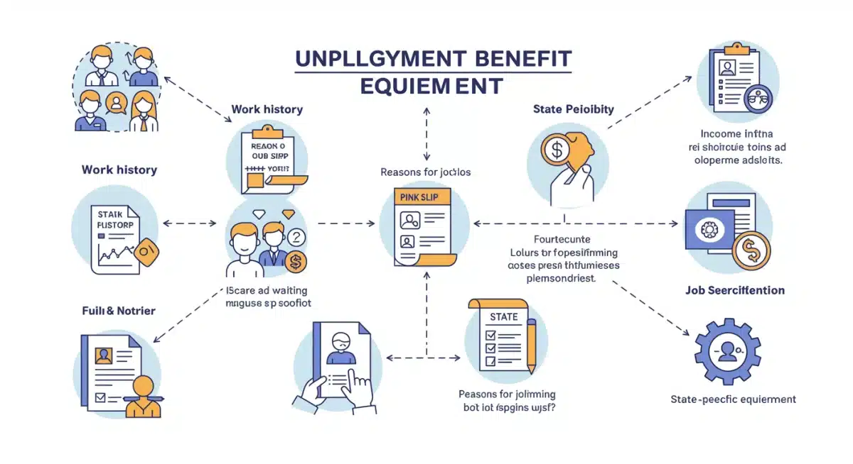 Unemployment benefit eligibility flowchart and criteria