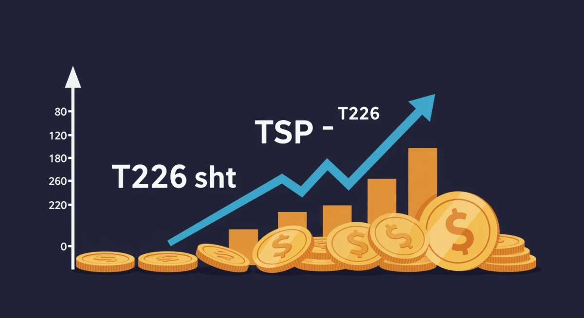 Thrift Savings Plan (TSP) investment growth and retirement savings illustration for 2026