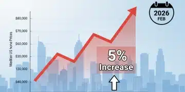 Graph illustrating 5% national median home price increase by February 2026