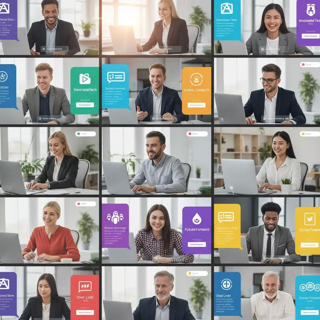 Diverse group attending virtual job fair