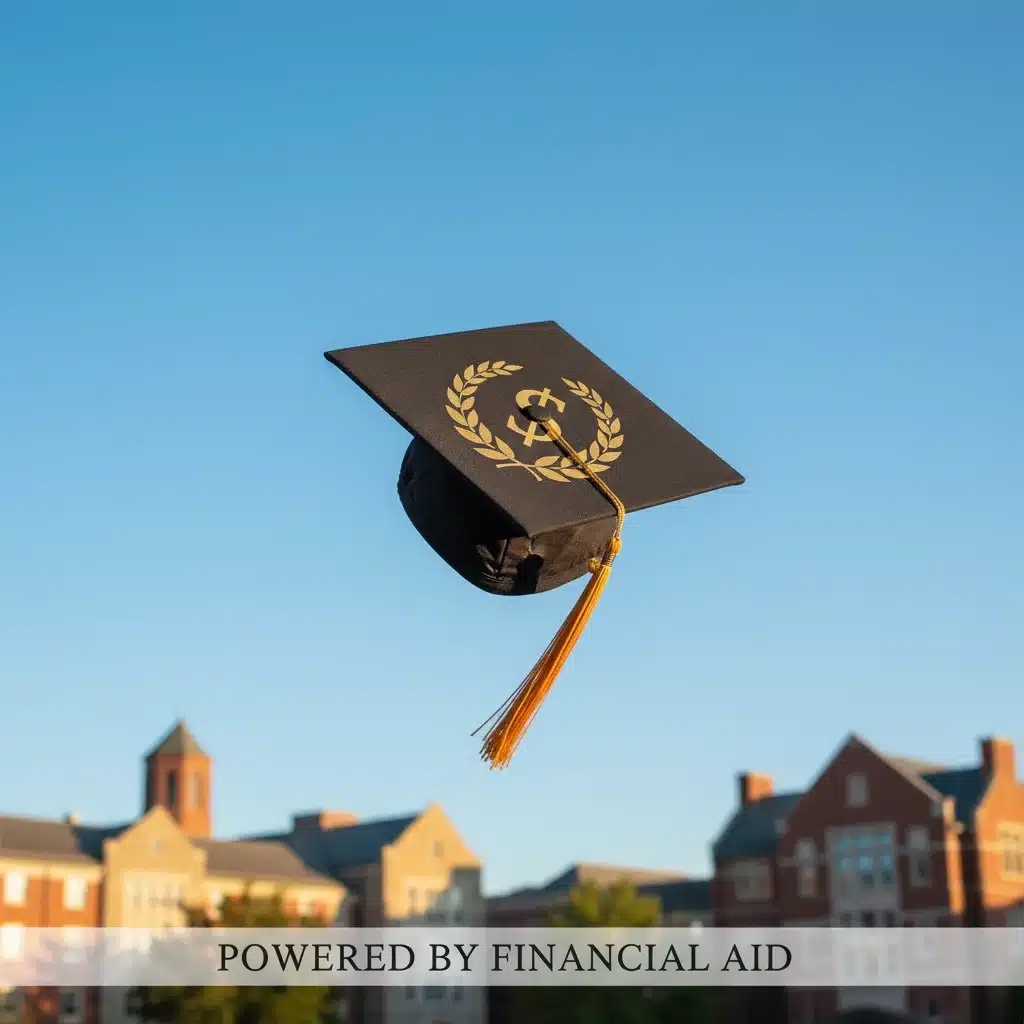 Graduation cap tossed in air against blue sky, symbolizing educational achievement.