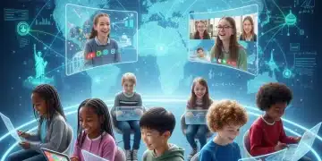 Students learning online with diverse educational technology