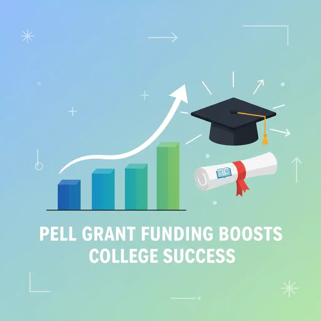 Graphic showing increased Pell Grant funding leading to student success.