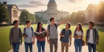 Diverse students on campus, symbolizing educational opportunity and Pell Grant access.