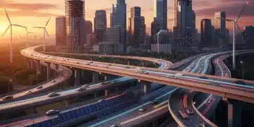 Modern highway interchange symbolizing infrastructure investment and economic growth