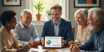 Seniors reviewing financial documents with advisor for 2026 Social Security adjustments