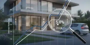 Graph illustrating rising interest rates towards 5% by 2026, impacting mortgage payments.