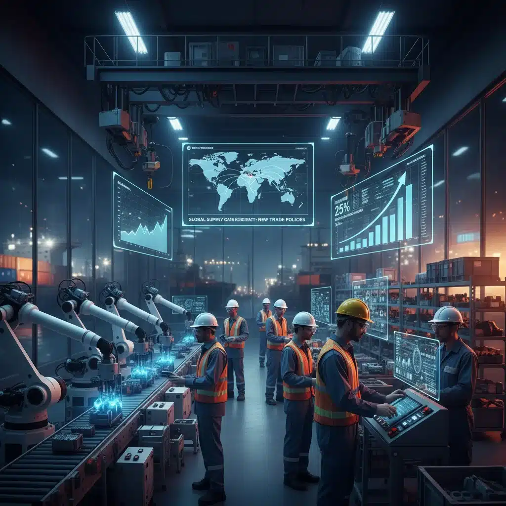 Modern factory floor demonstrating manufacturing efficiency and supply chain improvements.