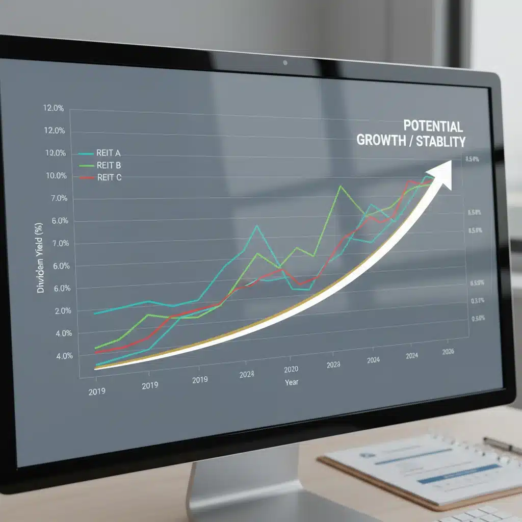Historical dividend yield trends chart for high-yield REITs portfolio